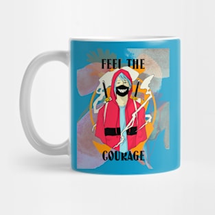 Feel the Courage (anime boy hoodie mask) Mug